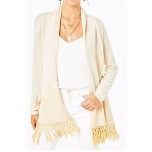 Lilly Pulitzer Tatum Long Fringe Hem Cardigan Sweater XS